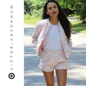 Victoria Beckham for Target Pink Paisley Bomber Jacket and Shorts Set
